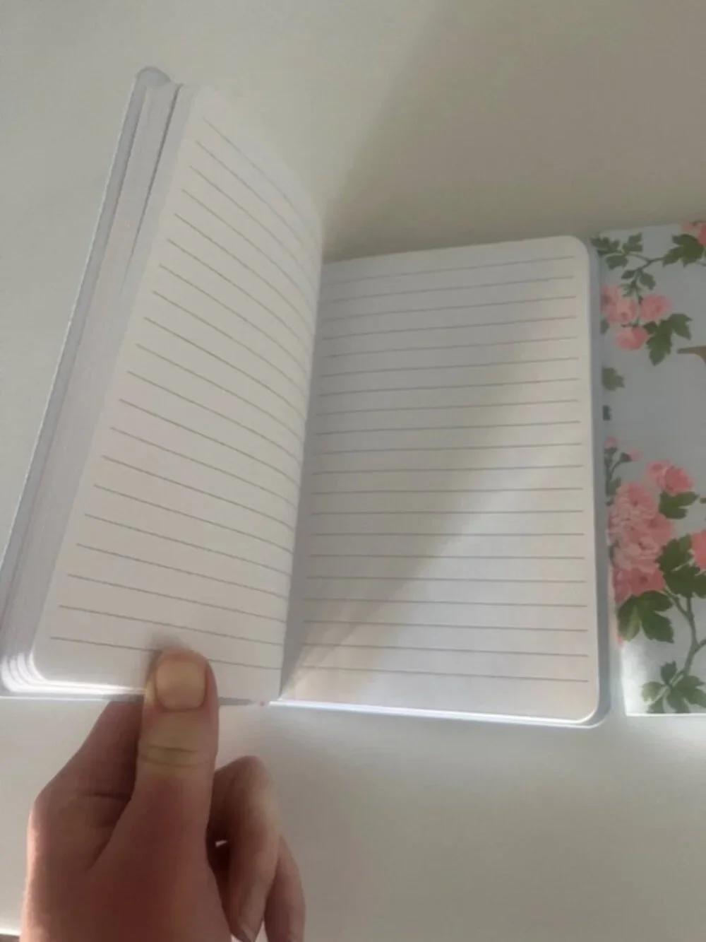 NWT Laura Ashley Floral Monogram 'K' Light Blue and Pink Notebooks (Set of 3)